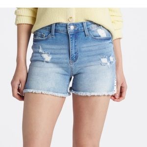 Judy Blue Mila Mid Rise Crochet Detailed Short Size 8